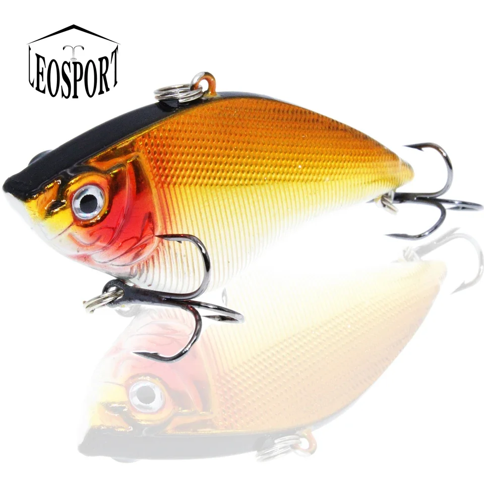 LEOSPORT-SEÑUELOS duros VIB, 1 piezas, 16G, 7CM, anzuelos triples de pesca, aparejos de pesca Crankbait que se hunden - imagen 5