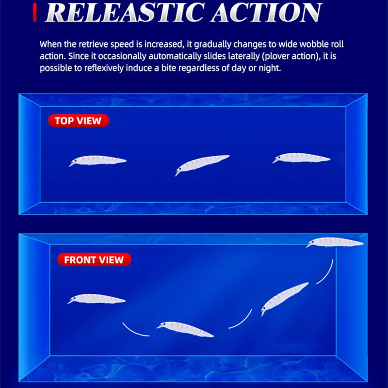 Jerkbait de cara plana, Wobblers flotantes de 2023mm y 30g para Pesca en agua salada, Lucio, atún, novedad de 160 - imagen 5
