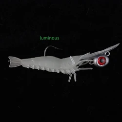 Gamba de vinilo biomimética con ojos 3D para pesca