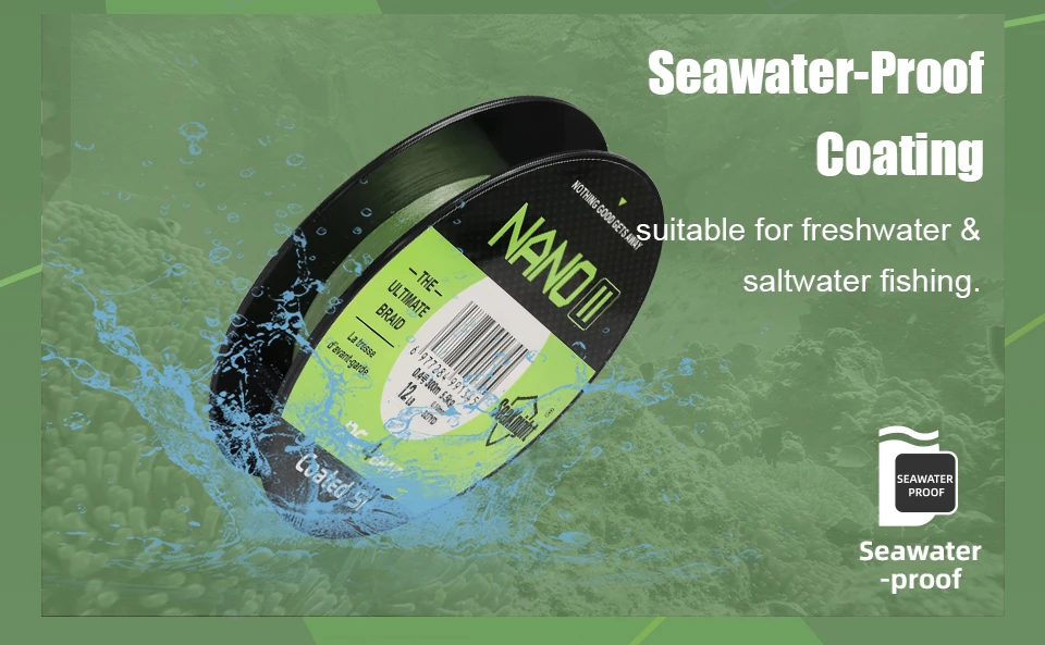 Experimente lo último en el rendimiento de la pesca con nuestro recubrimiento a prueba de agua de mar