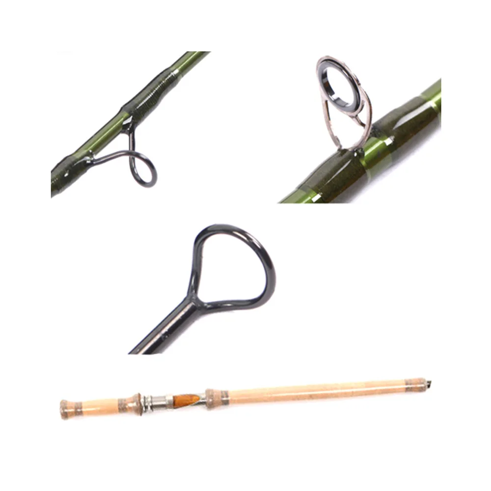 Caña de pescar con mosca de acción rápida, interruptor Nano corto 46T IM12, 10 pies, mango de corcho LW4 AAA-Portugal, acabado verde mate, acción rápida con punta - imagen 2