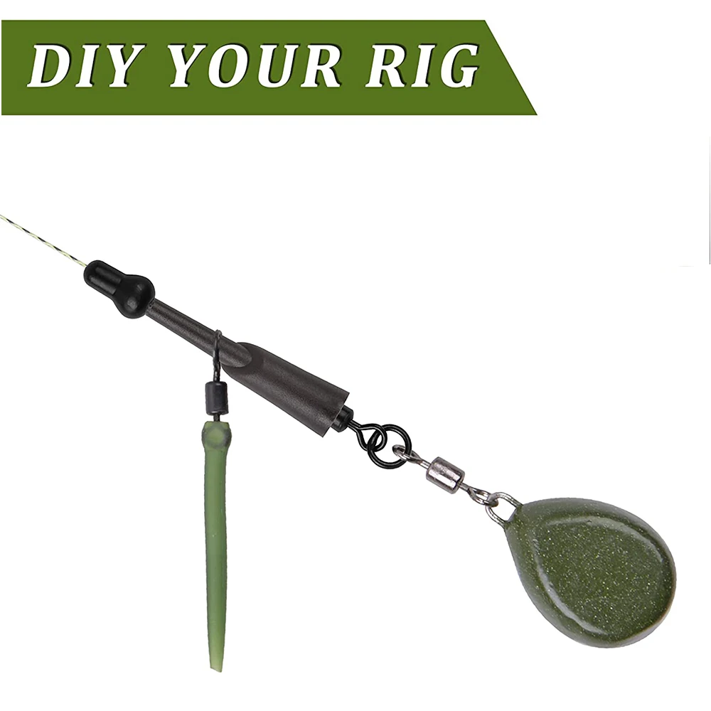 Kit de aparejo para correr para pesca de carpa, 30/50/100 Uds., cabeza redonda, cuentas de amortiguador de goma, aparejos de helicóptero, Terminal de pesca de carpa, accesorios - imagen 3