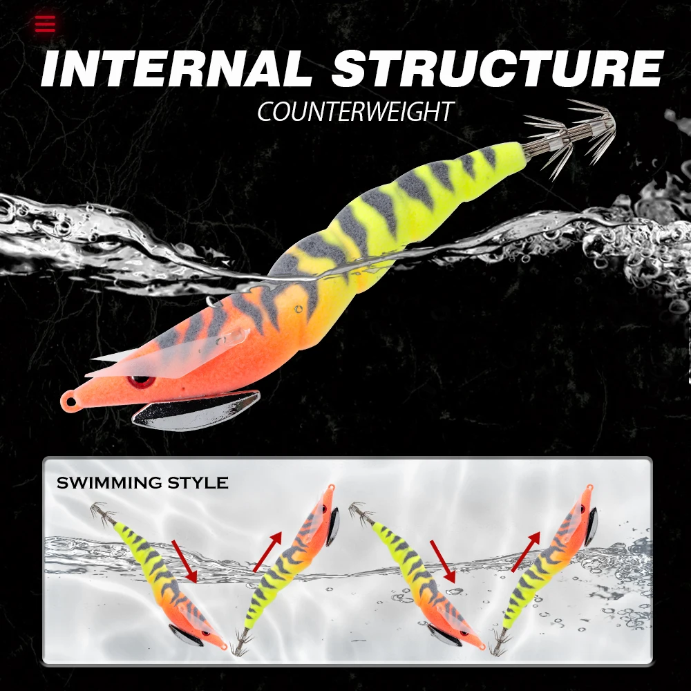 Hunthouse-señuelo de pesca Jigging de calamar, 110mm, 22g, lápiz Egi que se hunde, cebo duro luminoso, pulpo de agua salada, aparejos de pesca sepia - imagen 3