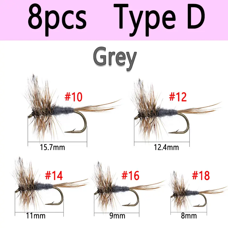 8pcs Type D Grey