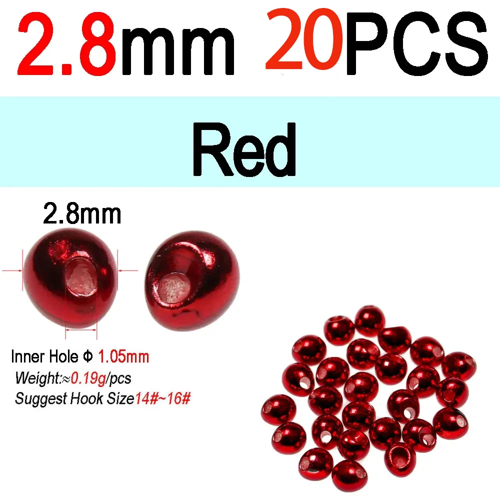 2.8mm Red 20pcs