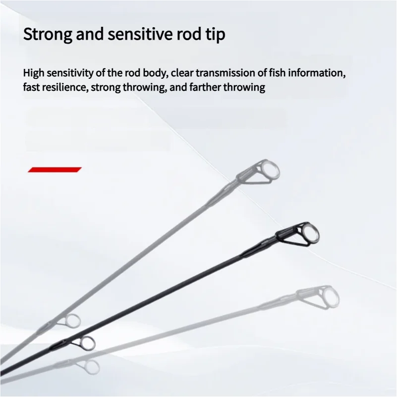 Mavllos OCKA-caña giratoria portátil de 12 libras, señuelo de 5-20g, 4 secciones, caña de pescar de carbono ligera de viaje para Lucio - imagen 3