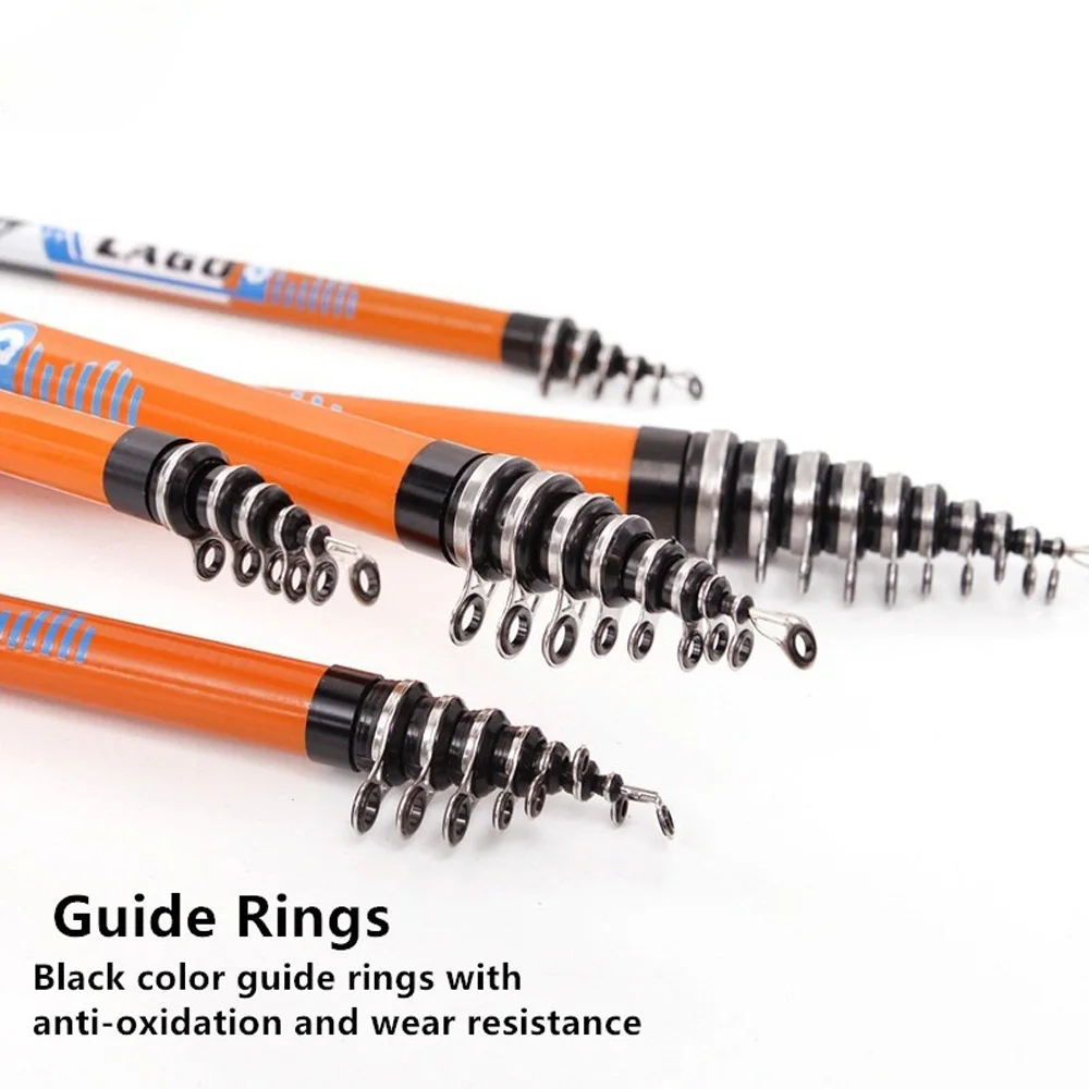 Caña de pescar en roca Catch.u, cañas de pescar giratorias telescópicas de fibra de carbono, 3,6 m, 4,5 m, 5,4 m, 6,3 m, cañas de pescar de mar, pesca en roca oceánica - imagen 3