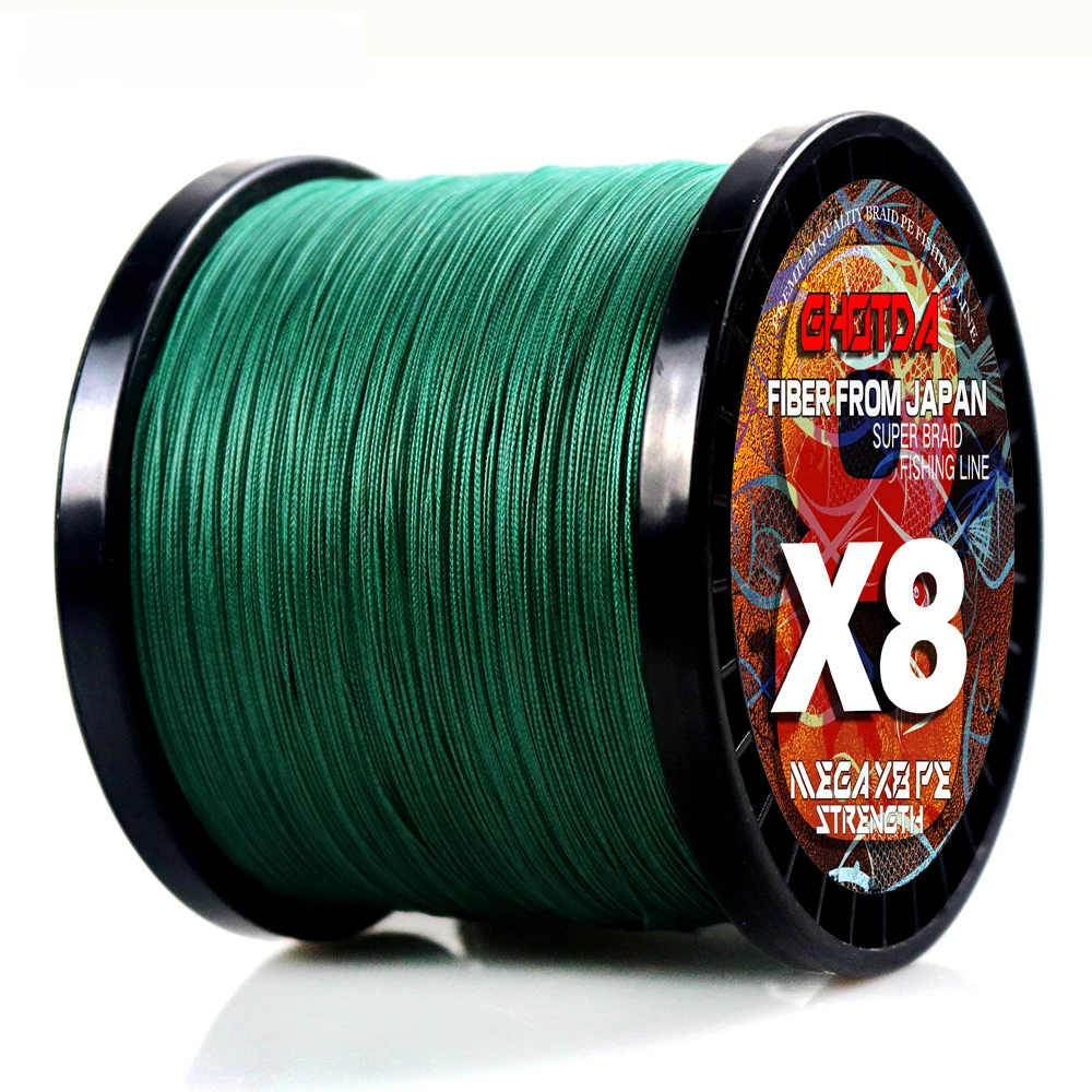 GHOTDA-sedal de pesca trenzado de PE, multifilamento Original de 12/8 hebras, 300M, gran potencia, 18lb-120lb de diámetro, 0,14mm-0,55mm, cable de señuelo - imagen 3