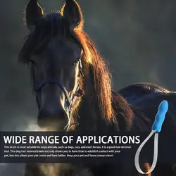 Cepillo de aseo doble cara para caballos – Antideslizante metálico