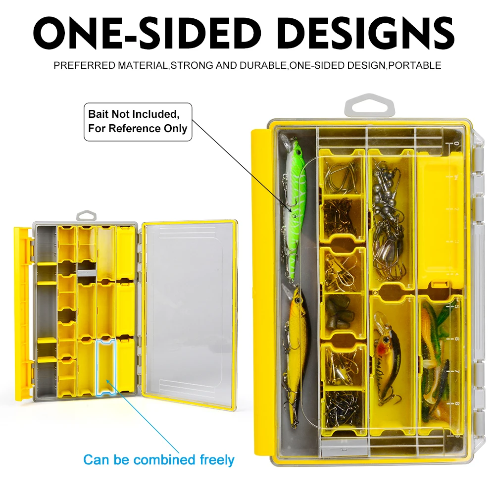 Caja de aparejos de pesca Proberos, organizador de caja de aparejos de plástico con divisores extraíbles, caja de almacenamiento para señuelos y almacenamiento de aparejos terminales - imagen 2
