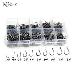 Kit Anzuelos MNFT Acero Alto Carbono – Tamaños Mixtos Carpa y Mar