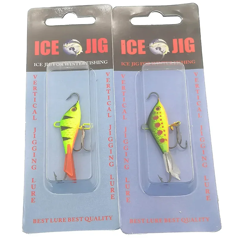 1 Uds. Plantilla de hielo de invierno de calidad 5cm 7,5g señuelo de pesca VIB señuelo falso cebo Artificial Leurre equilibrador para pesca de carpa Lucio perca - imagen 5