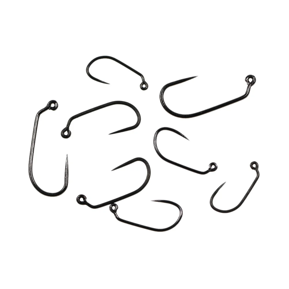 Bimoo 20PCS Ninfa sin púas Jig Fly Hook Trucha Ninfa Mosca Ganchos # 10 # 12 # 14 # 16 # 18 - imagen 5