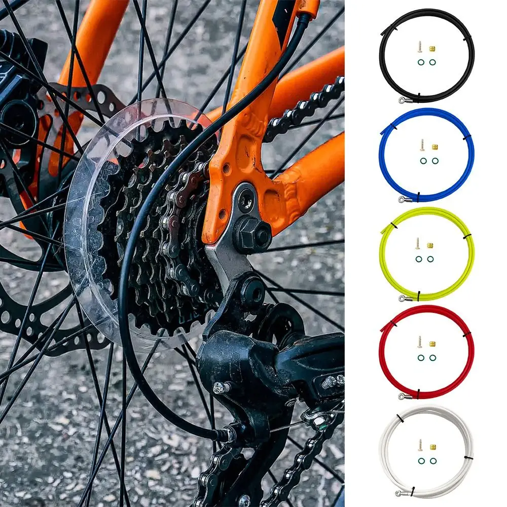 Kit de Cable de freno hidráulico Multicolor para bicicleta, línea de Cable de 2M de longitud, juego de agujas de aceite de cabeza de oliva, freno y cambio de marchas, Cable de bicicleta - imagen 2