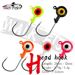 WALK FISH Jig Head – Anzuelo con cabeza de plomo para vinilo