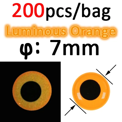200pcs 7mm Orange