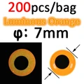 200pcs 7mm Orange