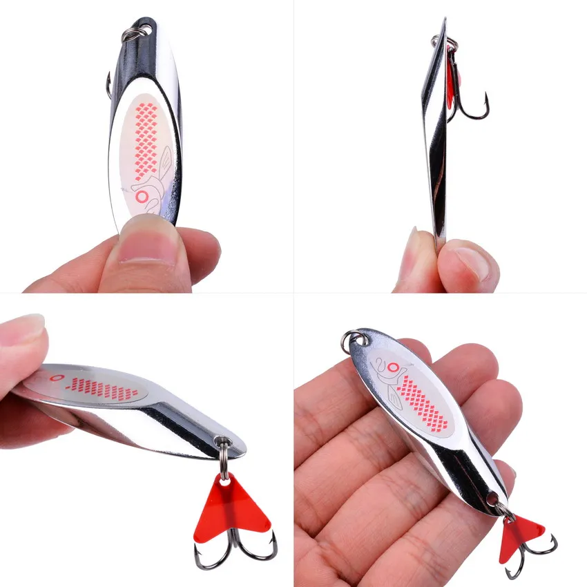 Señuelos de Pesca con lentejuelas plateadas, cebos duros, aparejos de pesca de Lucio, wobbler, anzuelo triple, 7/10/14/18/22/35g - imagen 2