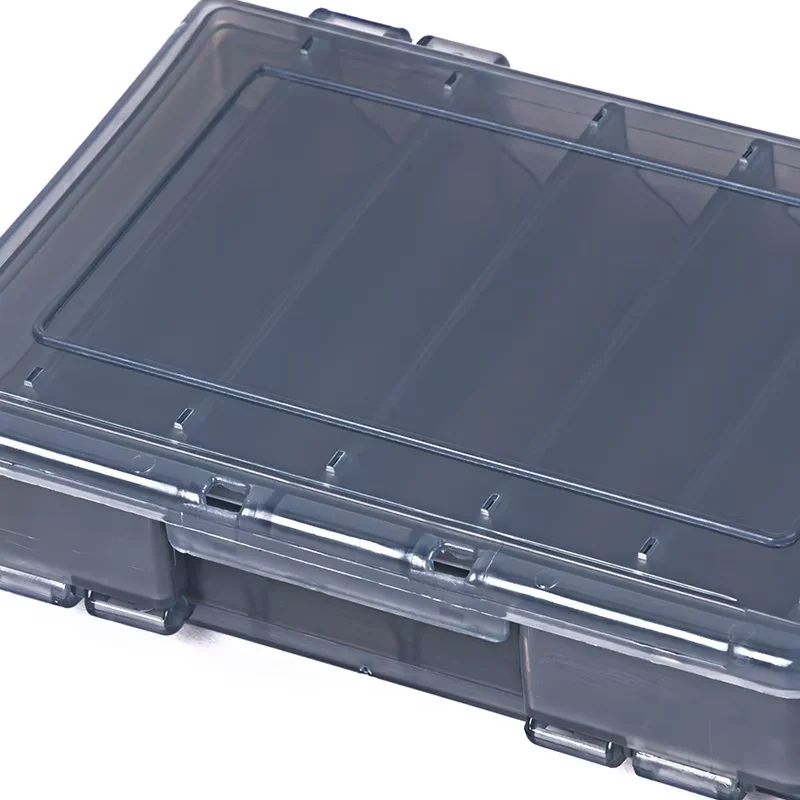 Caja de herramientas de pesca, caja de plástico para equipo de pesca con 12 compartimentos de doble cara, caja de almacenamiento para anzuelos de cebo - imagen 5