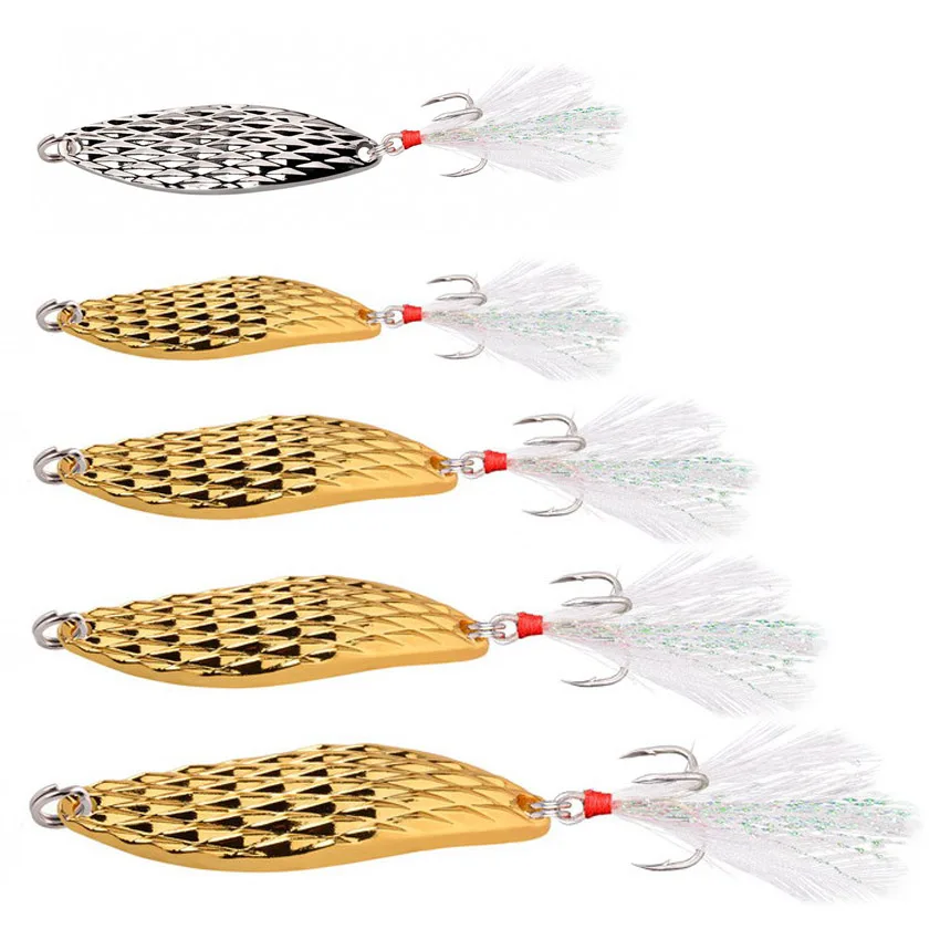 Señuelos de Metal VIB para pesca, cebos duros artificiales de lubina, 5g, 10g, 15g, 20g, 1 piezas