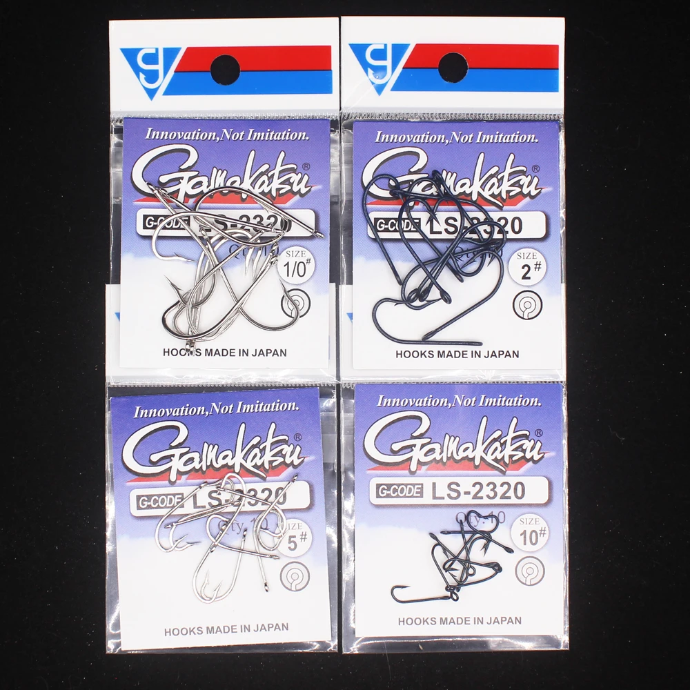Anzuelos de pesca Gamakatsu 2320 blancos 5/0 # -5 #   Anzuelos de pesca con anillas de mar, agua salada, acero rico en carbono, púas afiladas, venta al por mayor - imagen 5