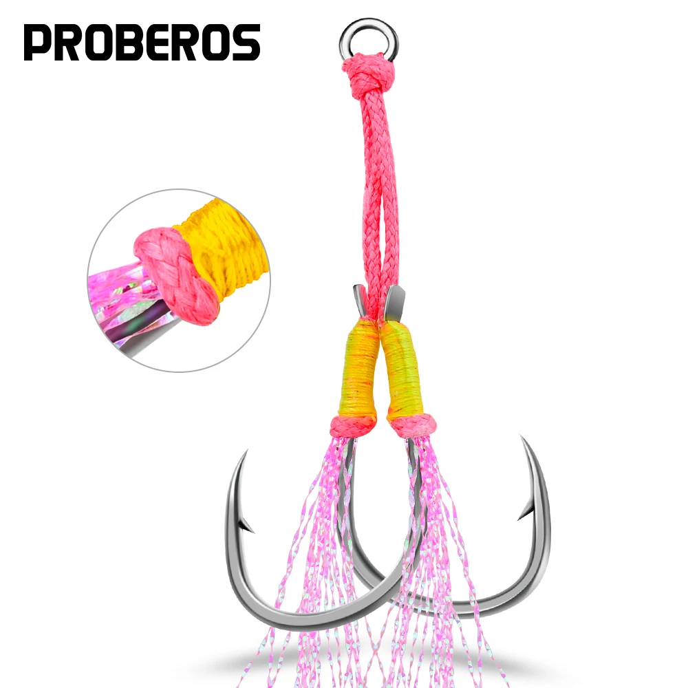 PROBEROS High Carbon Steel Fishing Hooks Jig Artificial Bait Hook Lure Fishing Essential