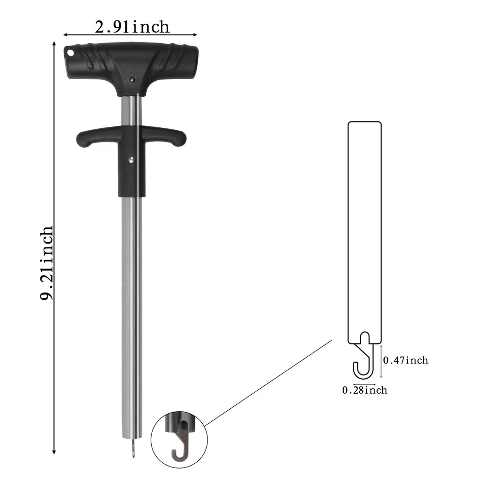 Extractor de anzuelos de pesca, separador de anzuelos portátil, Extractor de anzuelos de aluminio, accesorios de alicates de pesca, 1 Uds. - imagen 2