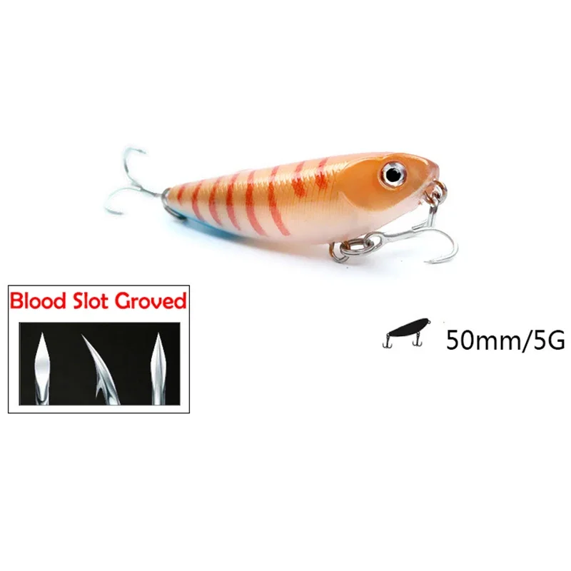 1 Uds señuelo de pesca cebo Swimbait Jerkbait lápiz 50mm 5g caminar perro señuelos flotantes cebo de lubina luer lápiz flotante superficie palo - imagen 4