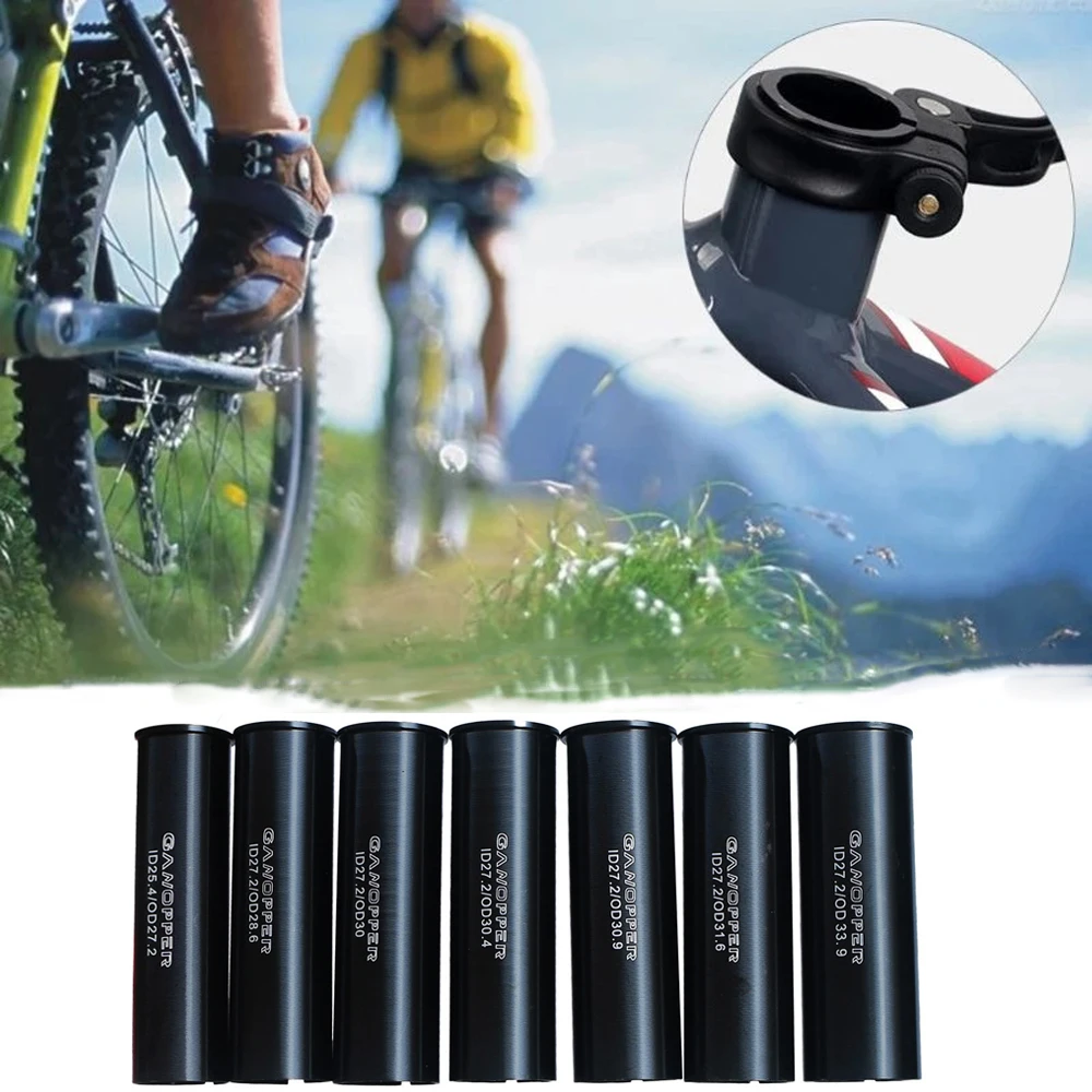 Conversión fuerte compatibilidad peso ligero tija de sillín de bicicleta de carretera cuña reductor de tubo de asiento manguito reductor de tija de sillín de bicicleta