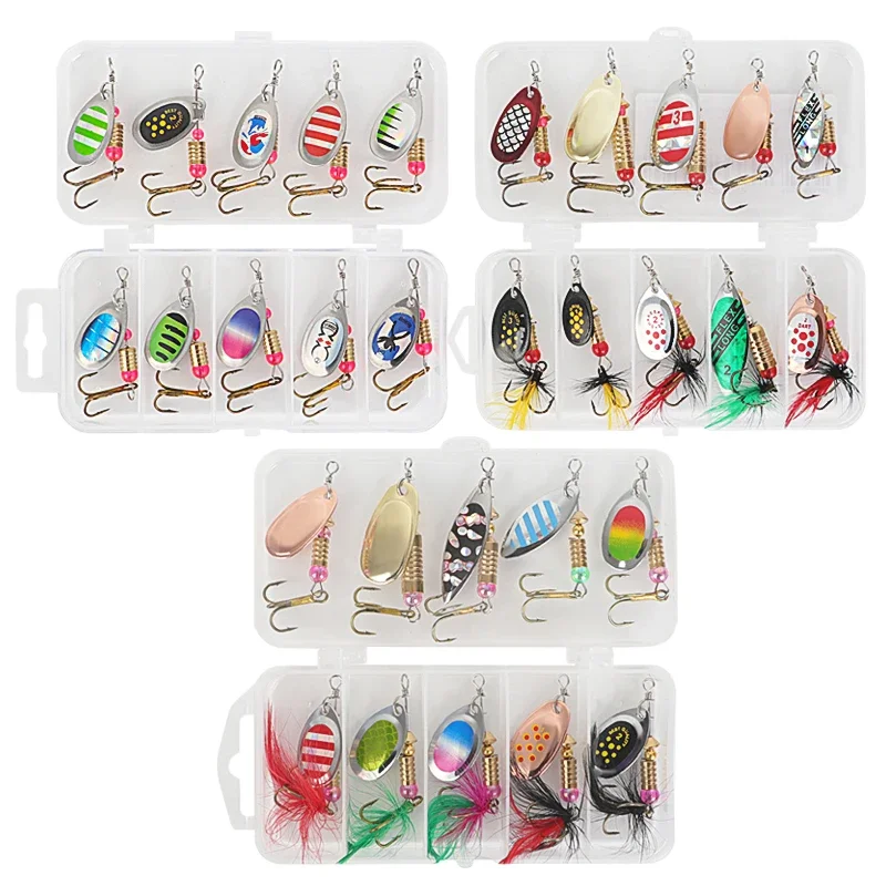 10 unids/lote 4 a 9g 3,5g cuchara de Metal Spinner señuelo Spoonbait Crankbaits pesca Wobblers para Lucio conjunto de ganchillo aparejos de cebo - imagen 5