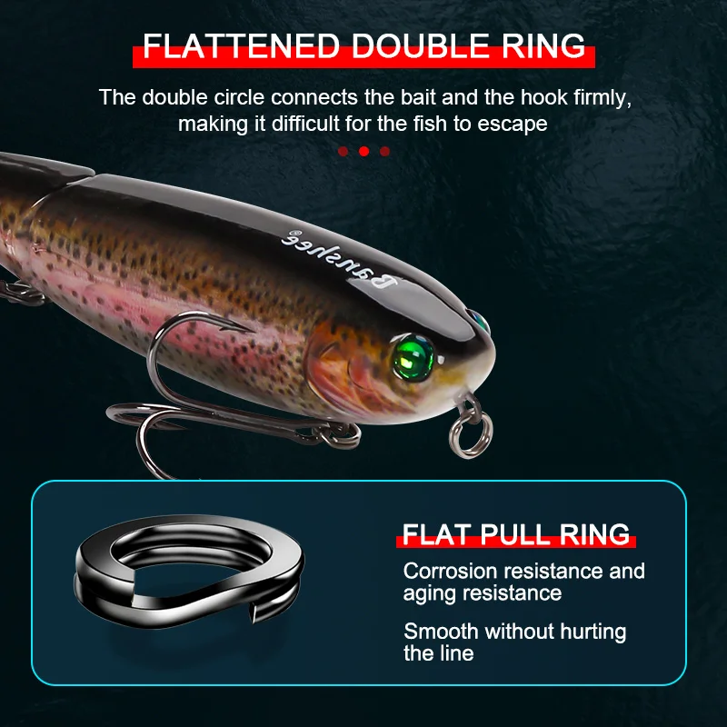 Señuelo de lápiz de 127mm, 21g, Topwater Swimbait, señuelos articulados, Multi manivela/flotante, Wobblers, Crankbait, lucio, perca Artificial - imagen 2