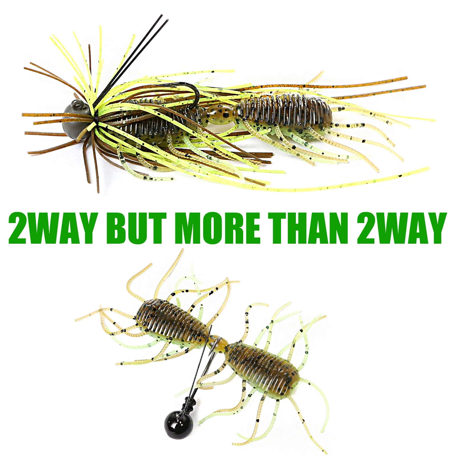 B & U-señuelo suave de gusano de hundimiento lento, 51mm, larva de insectos, Swimbaits blandos, cebos para insectos de criatura de silicona, Wobblers, señuelo de pesca - imagen 5