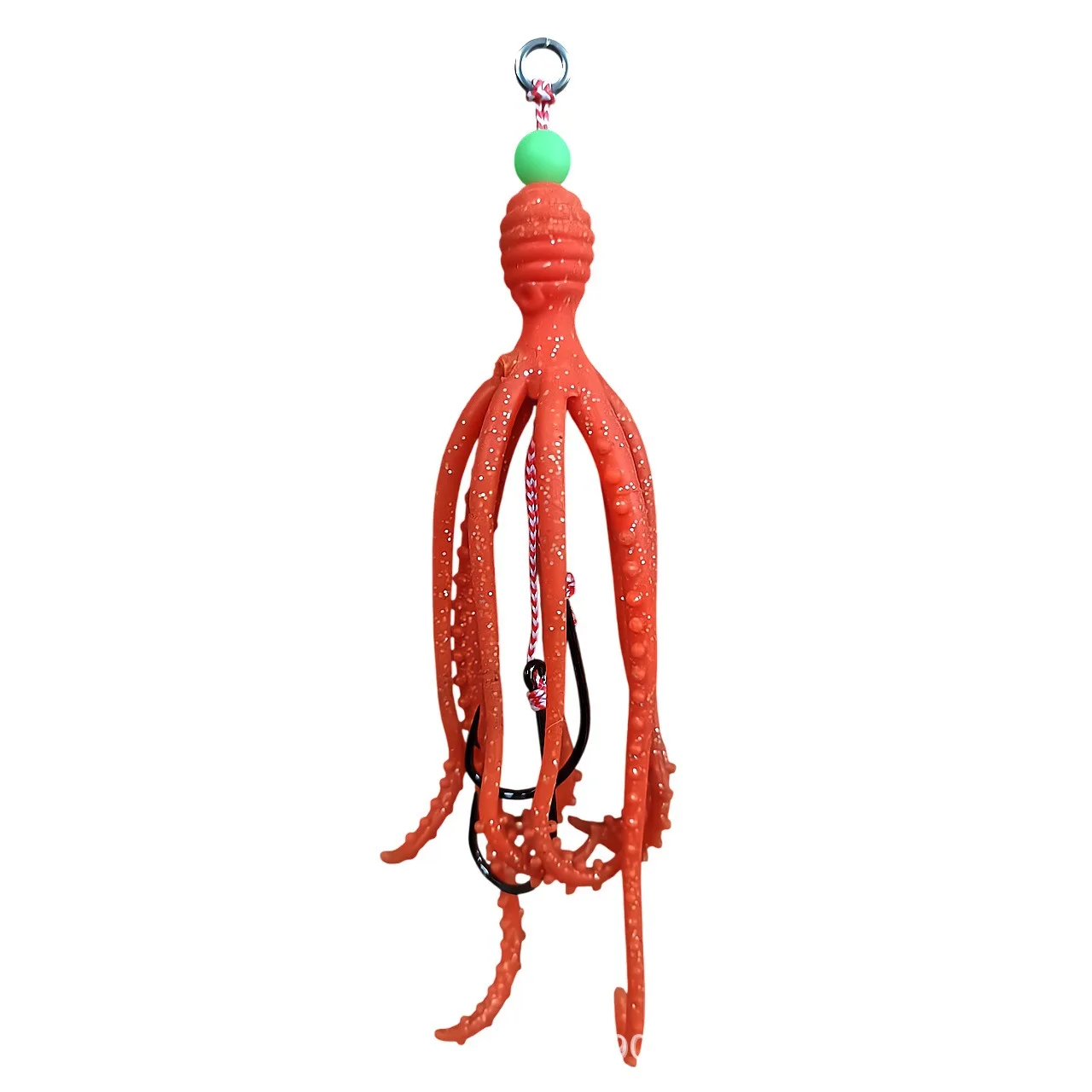 5 piezas 24 # Anzuelo de plantilla con fondo brillante, anzuelo de pesca de mar, anzuelo de pesca de mar, anzuelo de plomo con cabeza de anzuelo, barco de anzuelo de plomo - imagen 4