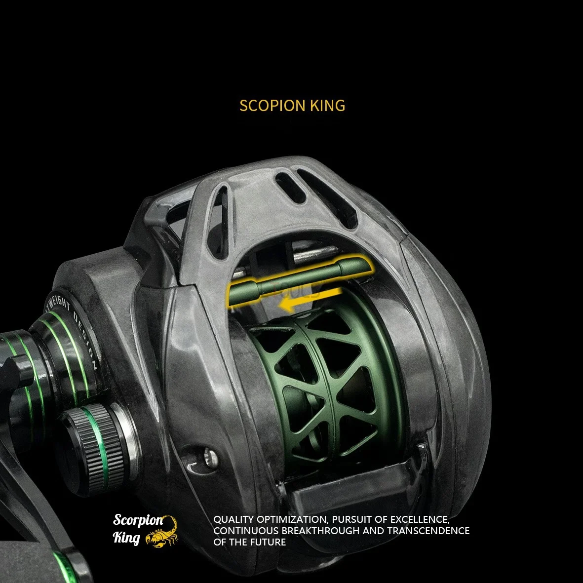 Rueda de pesca de fibra de carbono de 168g, carrete de Baitcast ultraligero de agua salada de 5 + 1bb, relación de engranaje 7,2: 1, rueda de tambor de fundición de cebo de arrastre máximo de 6KG - imagen 4