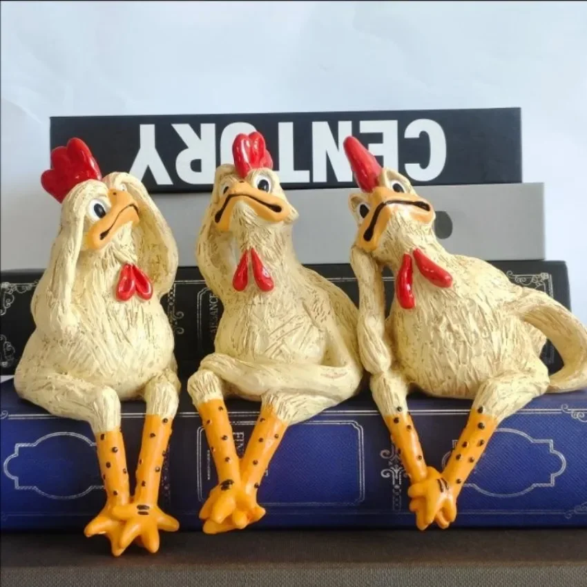 Estatua Divertida de Gallina en Resina para Jardín y Patio - imagen 4