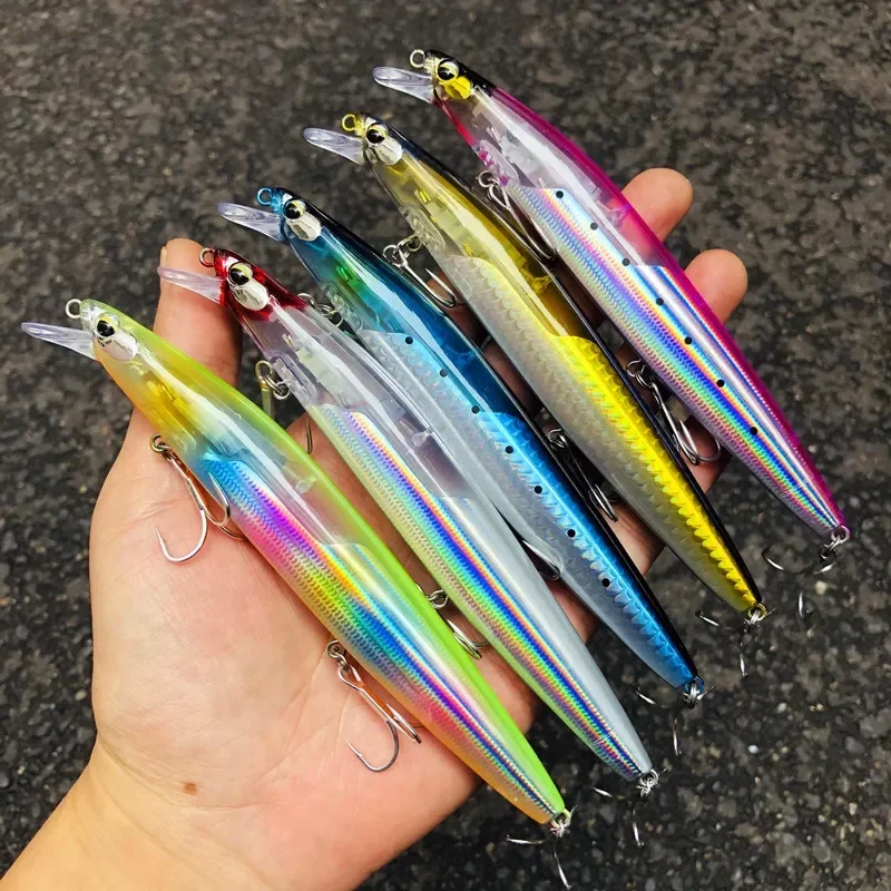 Señuelo Swimbait 145 mm 27 g Flotante para mar y agua dulce Minnow - imagen 4