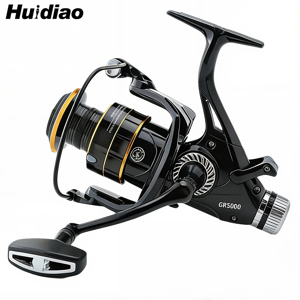 Carrete giratorio Huidiao Bite Runner 3000-7000 4 + 1BB Zero Play 4,7:1/5,2:1 relación de engranaje carrete de pesca de arrastre delantero y trasero para pesca de carpa