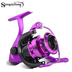 Sougayilang Carrete Giratorio 5.2:1 – Metal para Pesca en Agua Salada