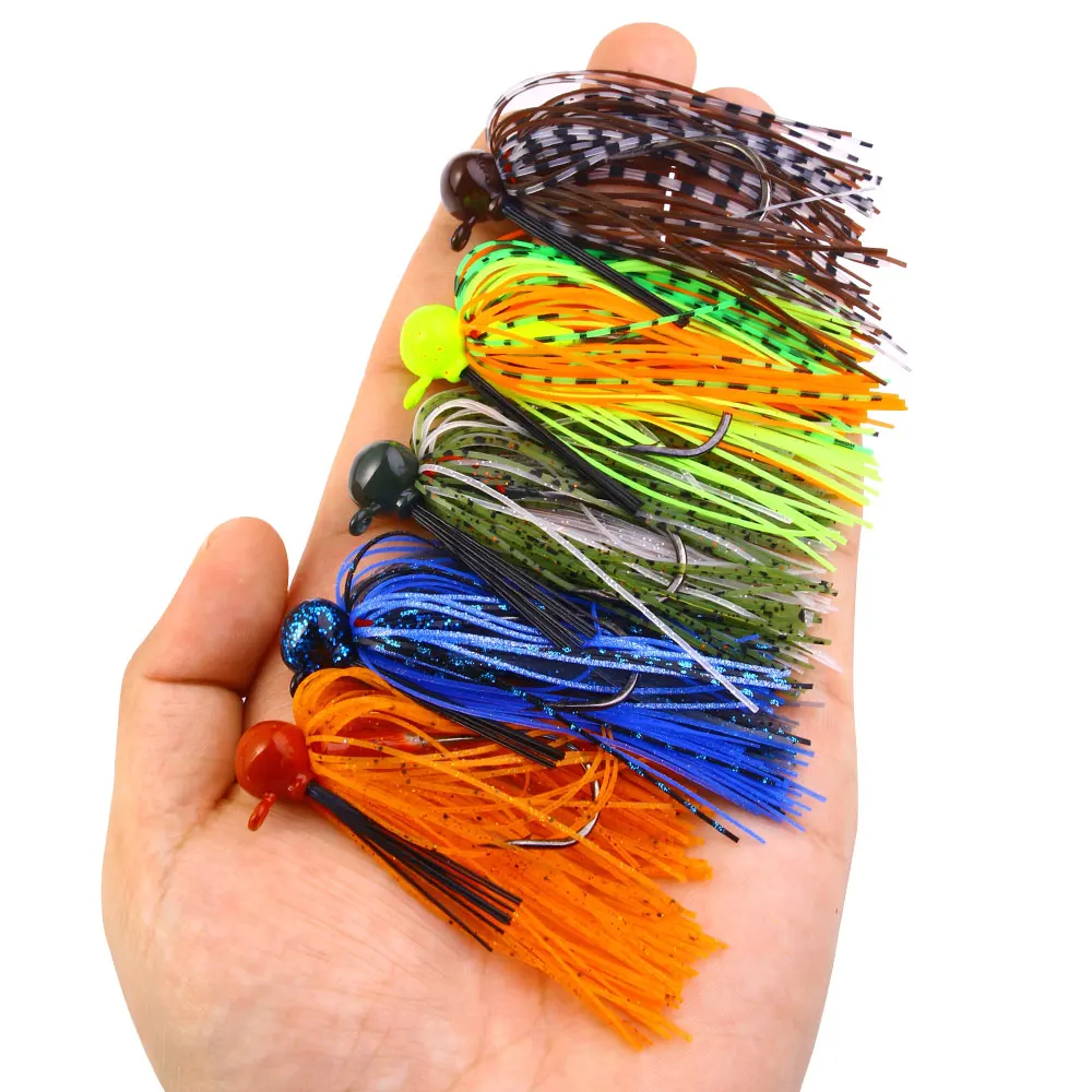 Señuelos de pesca de 7cm y 13g, cebo con cabeza de anzuelo con falda de goma, Wobbler Artificial, Buzzbait, señuelo de Jigging, cuchara giratoria para Lucio, 1 ud. - imagen 3