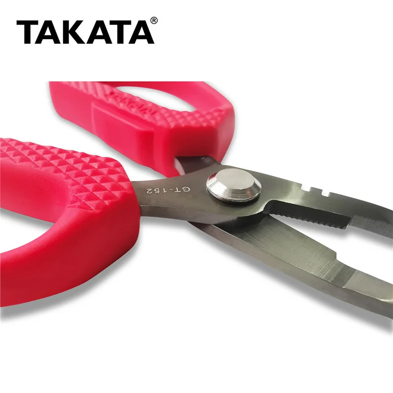 TAKATA-cortador de línea de hilo, abridor de anillo dividido, tijeras de pesca de aleación de acero inoxidable, removedor de gancho, herramienta de aparejos de engranaje, equipo de pesca - imagen 5