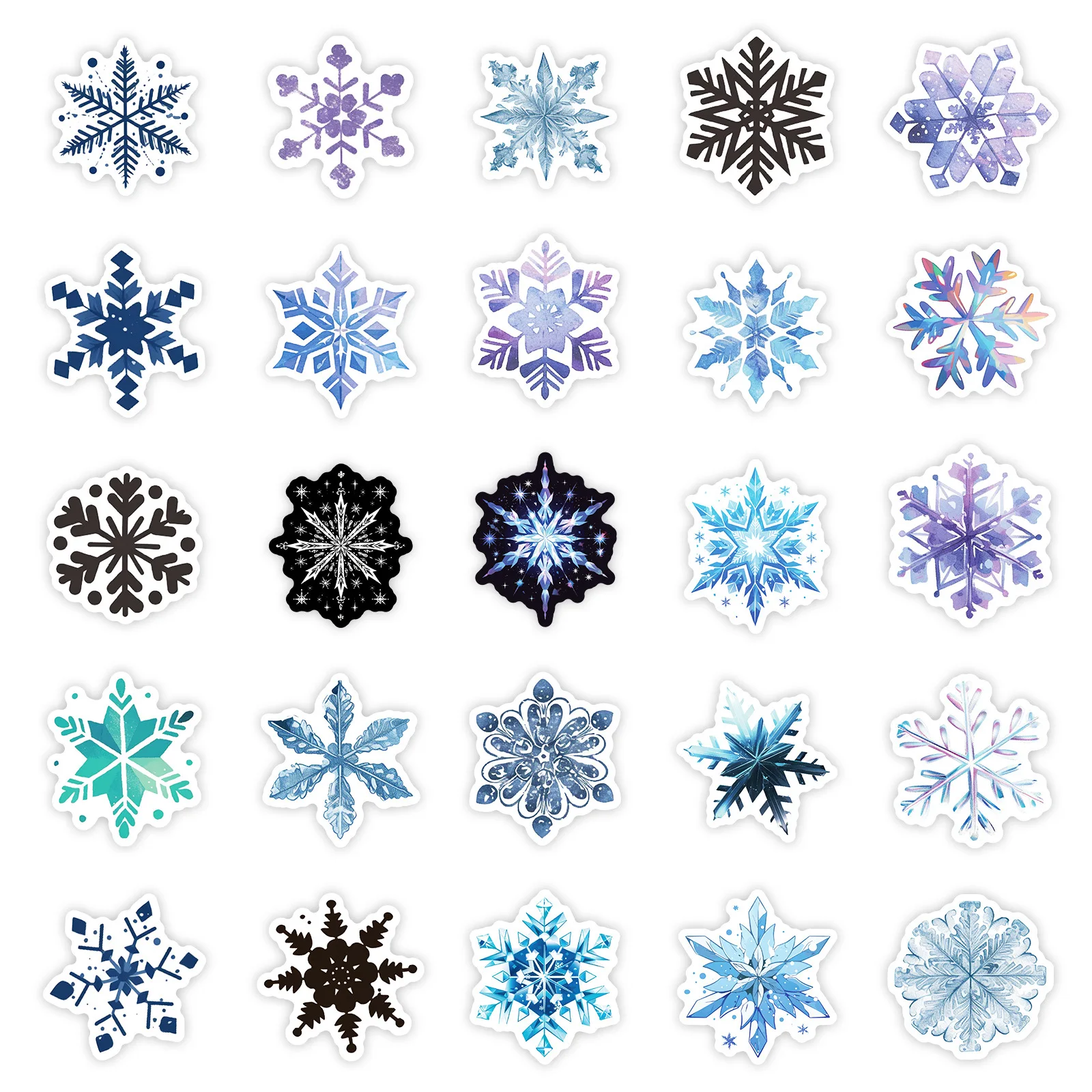 Pegatinas Impermeables Copos de Nieve – Diseño Navideño para Telefonos - imagen 5