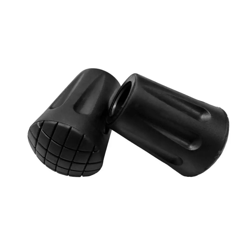 Protector de punta de bastón de goma antideslizante cubierta inferior de bastón de trekking antideslizante 11mm protectores de punta de bastón de trekking negro para caminar - imagen 5