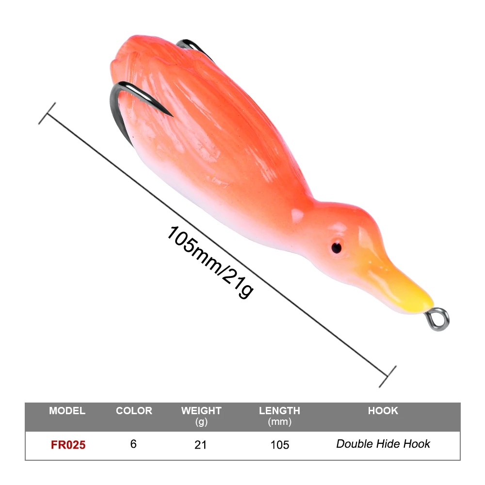 PROBEROS-cebos blandos de 10,5 cm-21g de pato, señuelo Artificial para Pesca de carpa, Isca flotante, Wobblers de silicona - imagen 3