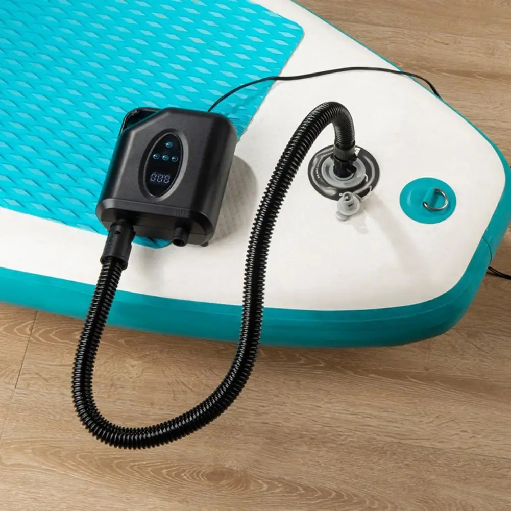 Bomba de tabla de Paddle de desinflado con apagado automático con 6 boquillas, bomba SUP eléctrica de 20PSI, tablas de pie inflables, compresor de aire para barcos - imagen 2