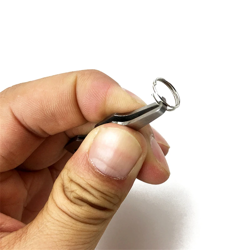 Abridor de anillo de señuelo, anzuelo de anudado rápido, amoladora de gancho, abridor de anillo, llavero, cebo de pesca con mosca, herramientas de accesorios de pesca - imagen 4