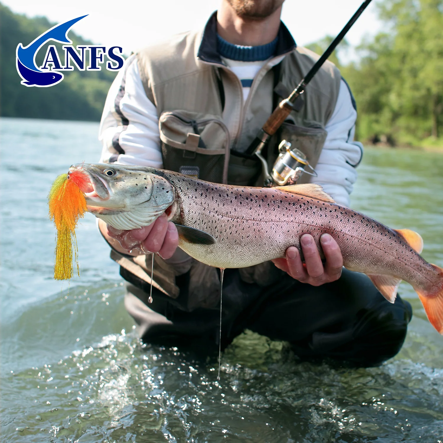 ANFS Moscas de pesca para lubina, lucio, muskie y trucha - imagen 3