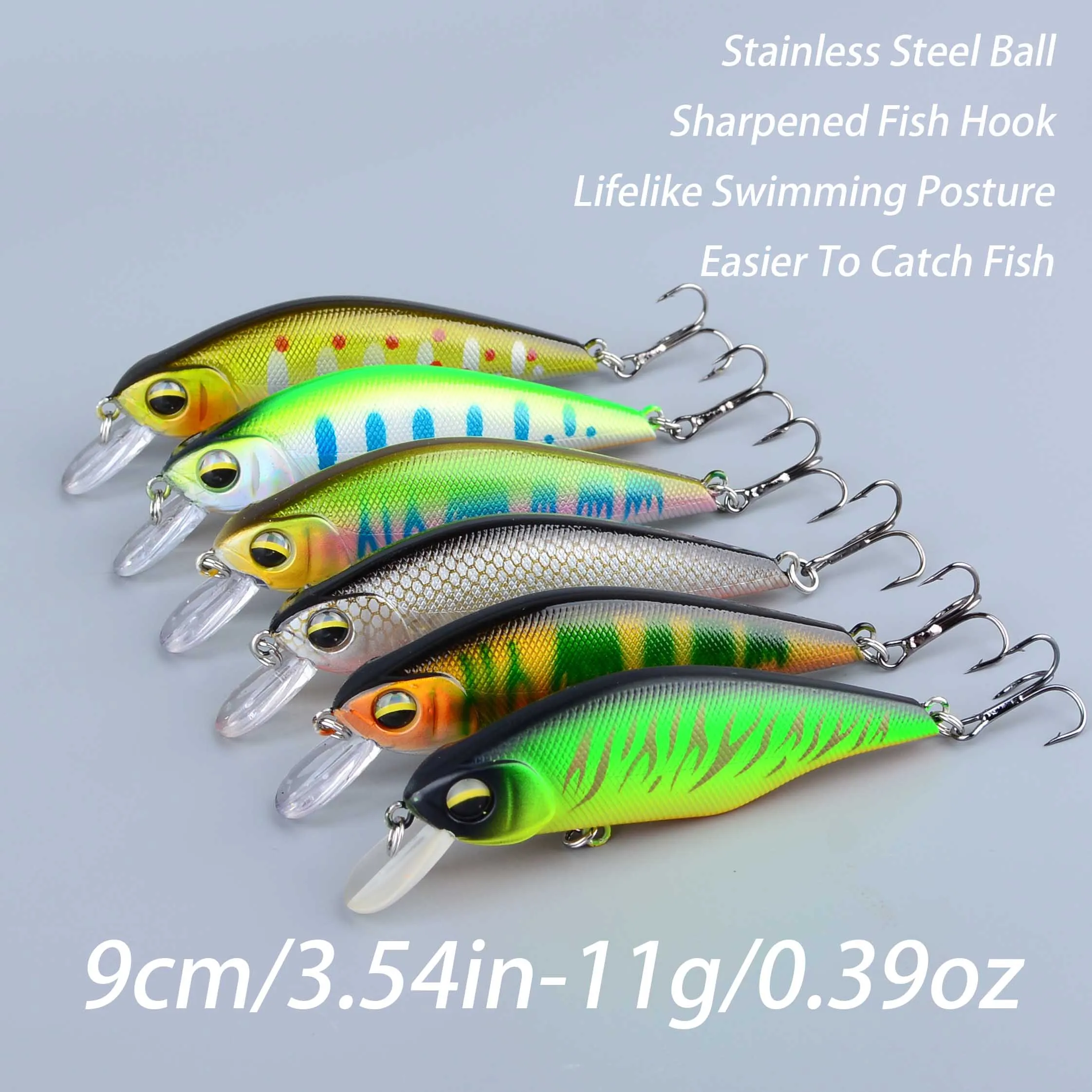 Señuelo Minnow Hundido para Lubina y Lucio – Crankbait Swimbait - imagen 3