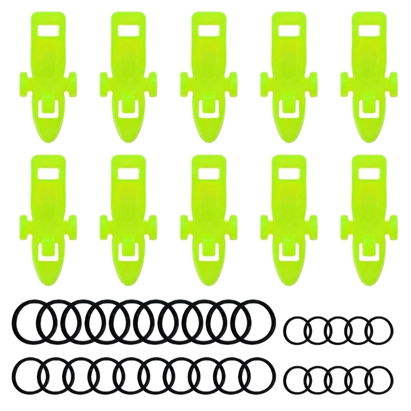 10 Uds. Gancho para caña de pescar, soporte para cebo, accesorios para señuelos, ganchos de plantilla, soporte de seguridad para mantenimiento, herramienta de pesca - imagen 3