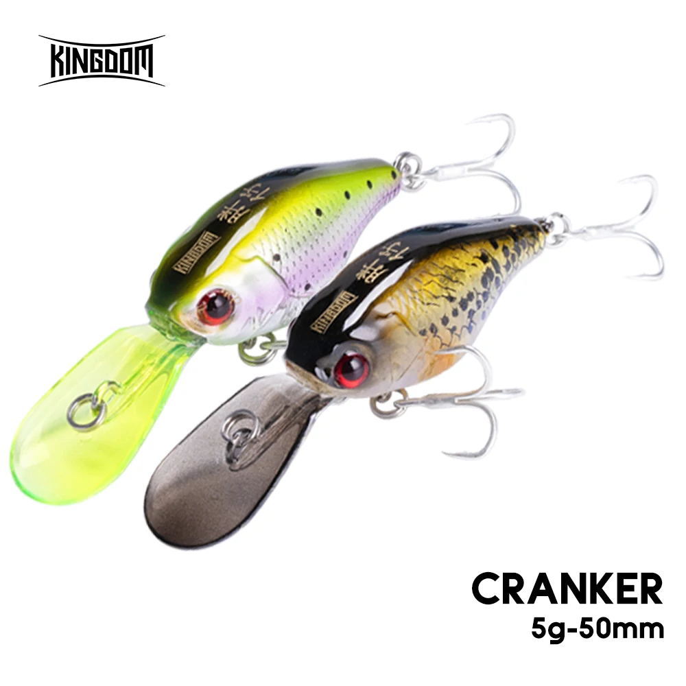 Kingdom Crazy Crankbaits Señuelos de Pesca de hundimiento lento 5g 50mm Mini Minnow Swing Manivelas pequeñas cebos duros Wobblers aparejos de pesca