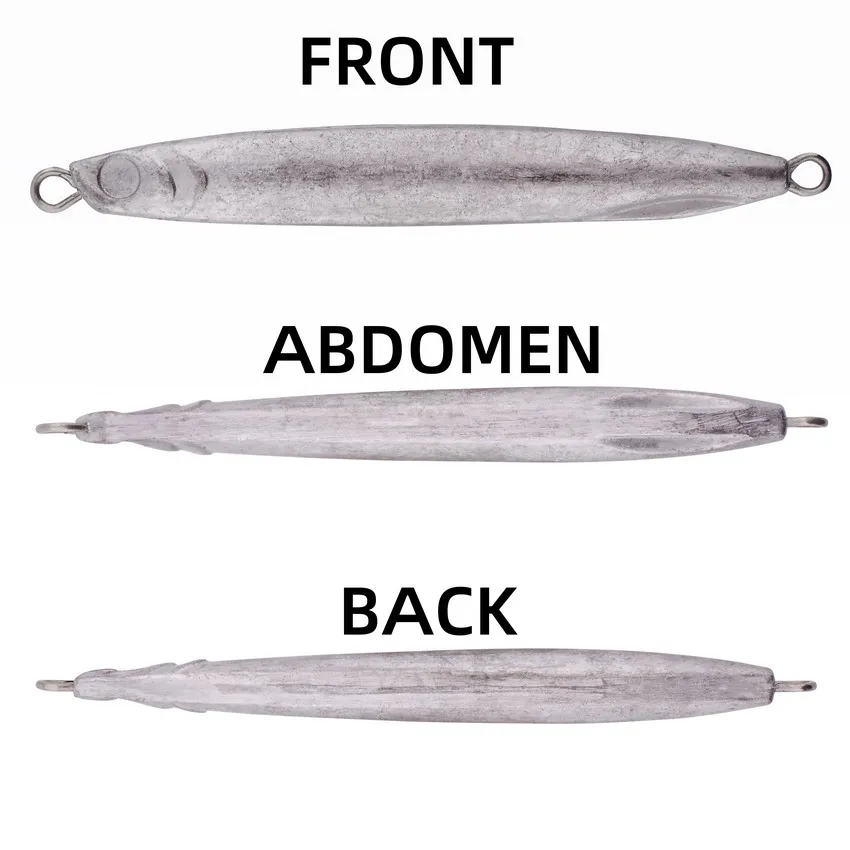 20 piezas plantilla de Metal en blanco, Jigging de fundición a tierra, señuelo sin pintar, 7g-40g, señuelos tipo cuchara, plantillas de pesca de agua salada, aparejos de cebo Artificial - imagen 4